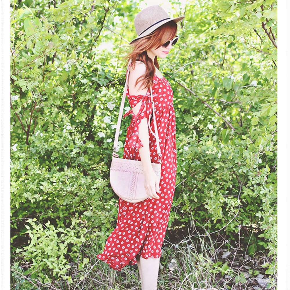 Free People Floral MIDI Dress